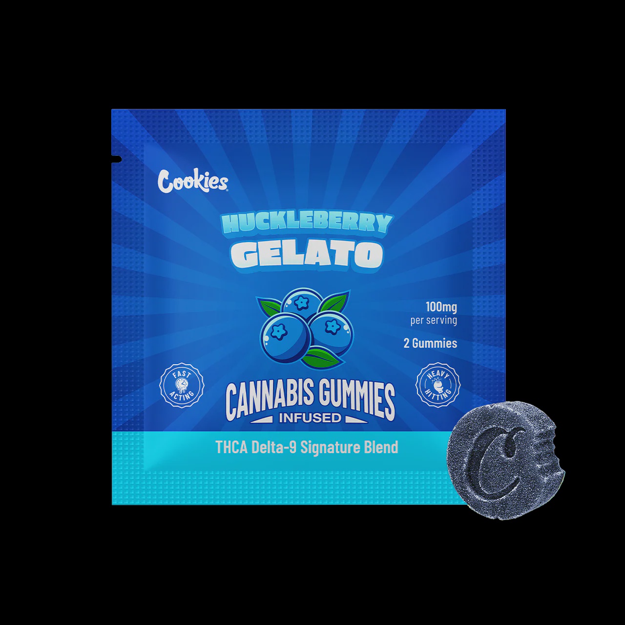 Cookies - 100 MG THCA/Delta 9 Special Blend Infused Gummies / Huckleberry Gelato